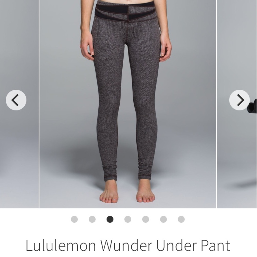 Lululemon Wunder Under Pants Herringbone Black